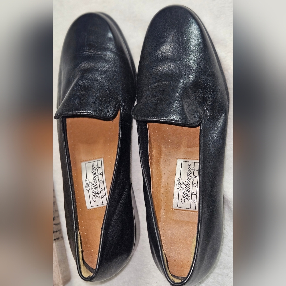 Worthington Sport Chic Black Leather Loafers